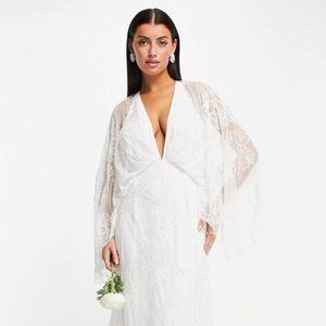 ASOS EDITION Aria kimono sleeve wedding dress